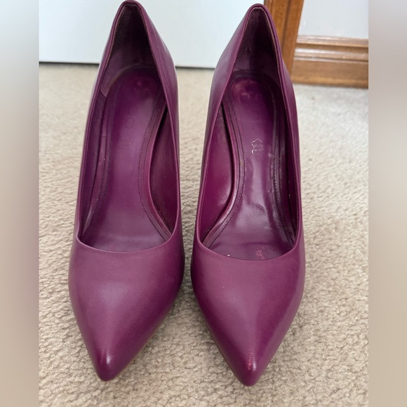 Aldo 100% leather heels, purple. size 38 - Picture 2 of 7